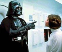 Darth Vader y la princesa Leia