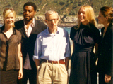 Woody Allen, junto a los actores de Melinda y Melinda