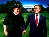Moore y Bush, en un fotomontaje promocional